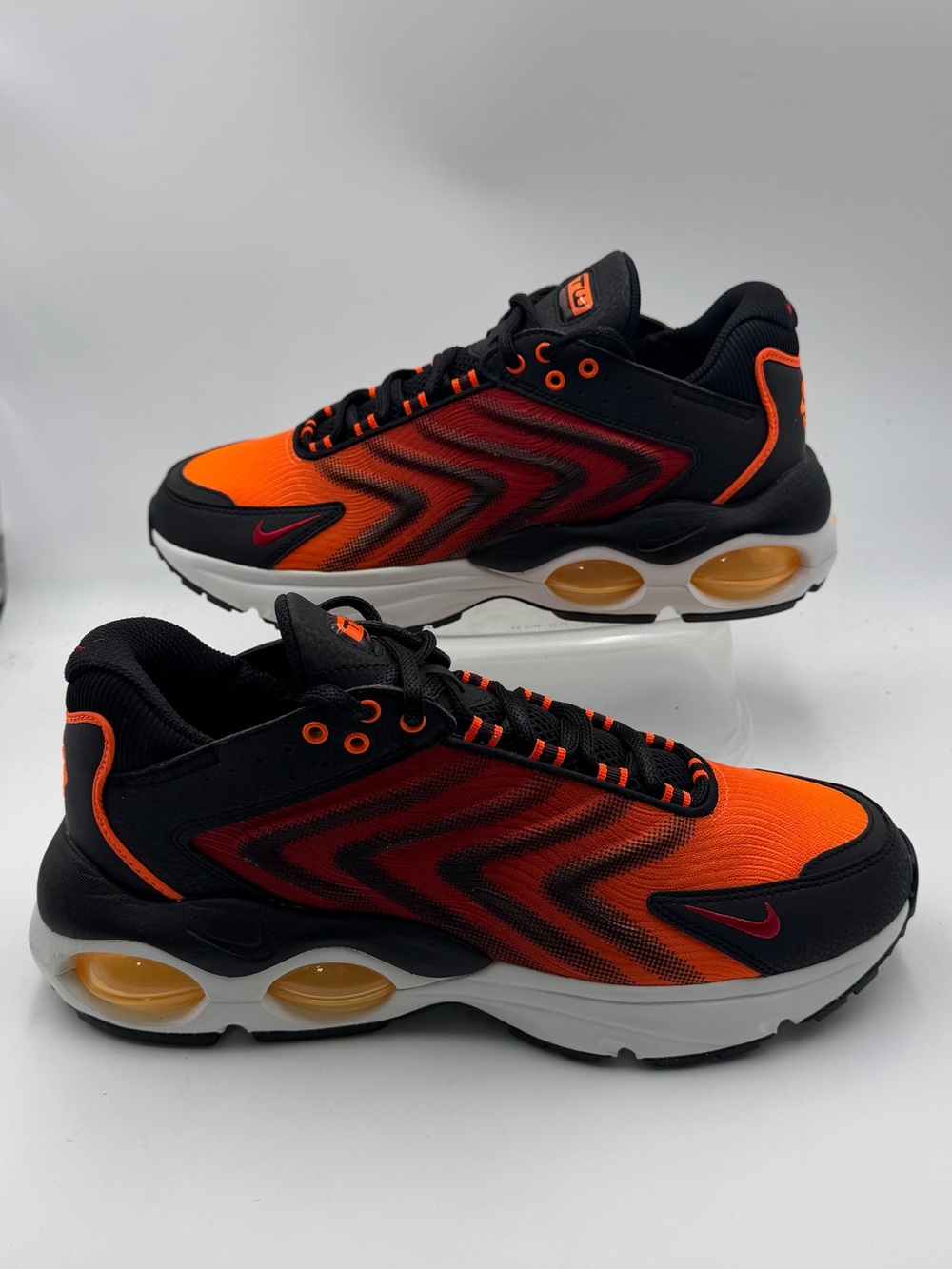 Nike Black and Orange Air Max Style Athletic Sneakers